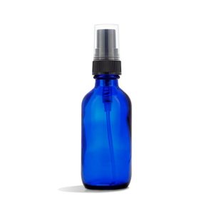 Blue Glass Bottle with Misting Spray Top