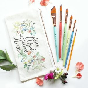 Paintcrush Travel Watercolor Brushes for Artists + Pouch