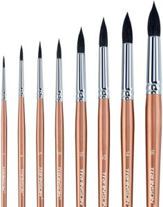 Round Watercolor Paint Brush Set