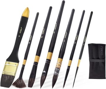 Synthetic Squirrel Hair Watercolor Brushes